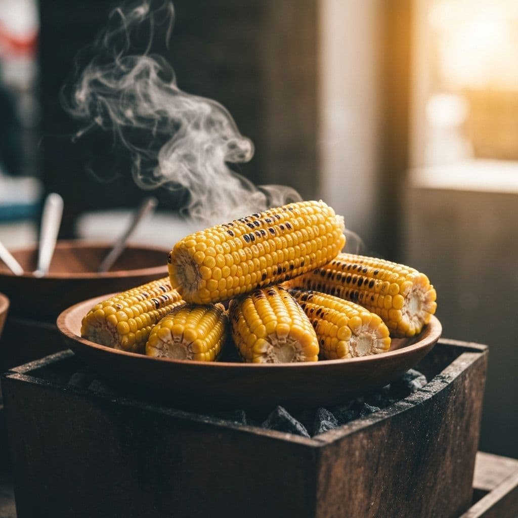 Charred roasted corn